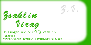 zsaklin virag business card